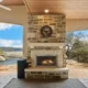 A home view about a back patio